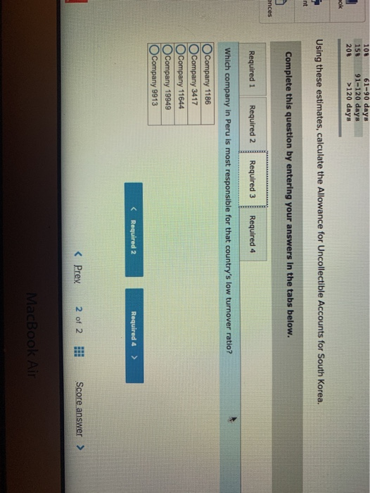 starting point, the team is provided with the following Tableau Dashboard. Receivables