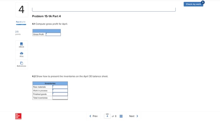 are $590.000 and factory payroll cost in April is $382.000. Overhead costs