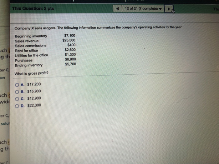  This Question: 2 pts