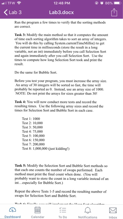  TFW @ 86% 12:48 PM Lab3.docx Run the program a few