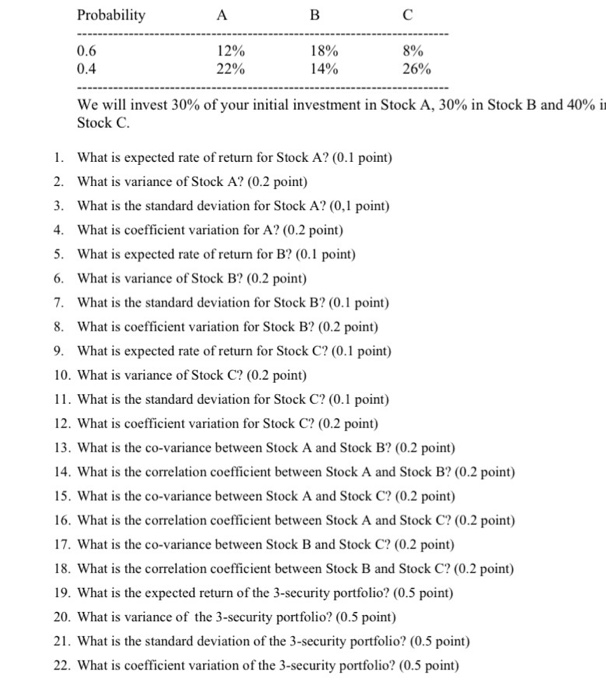 Solve 5-22 Through Excel and excel only and show formulas Probability A