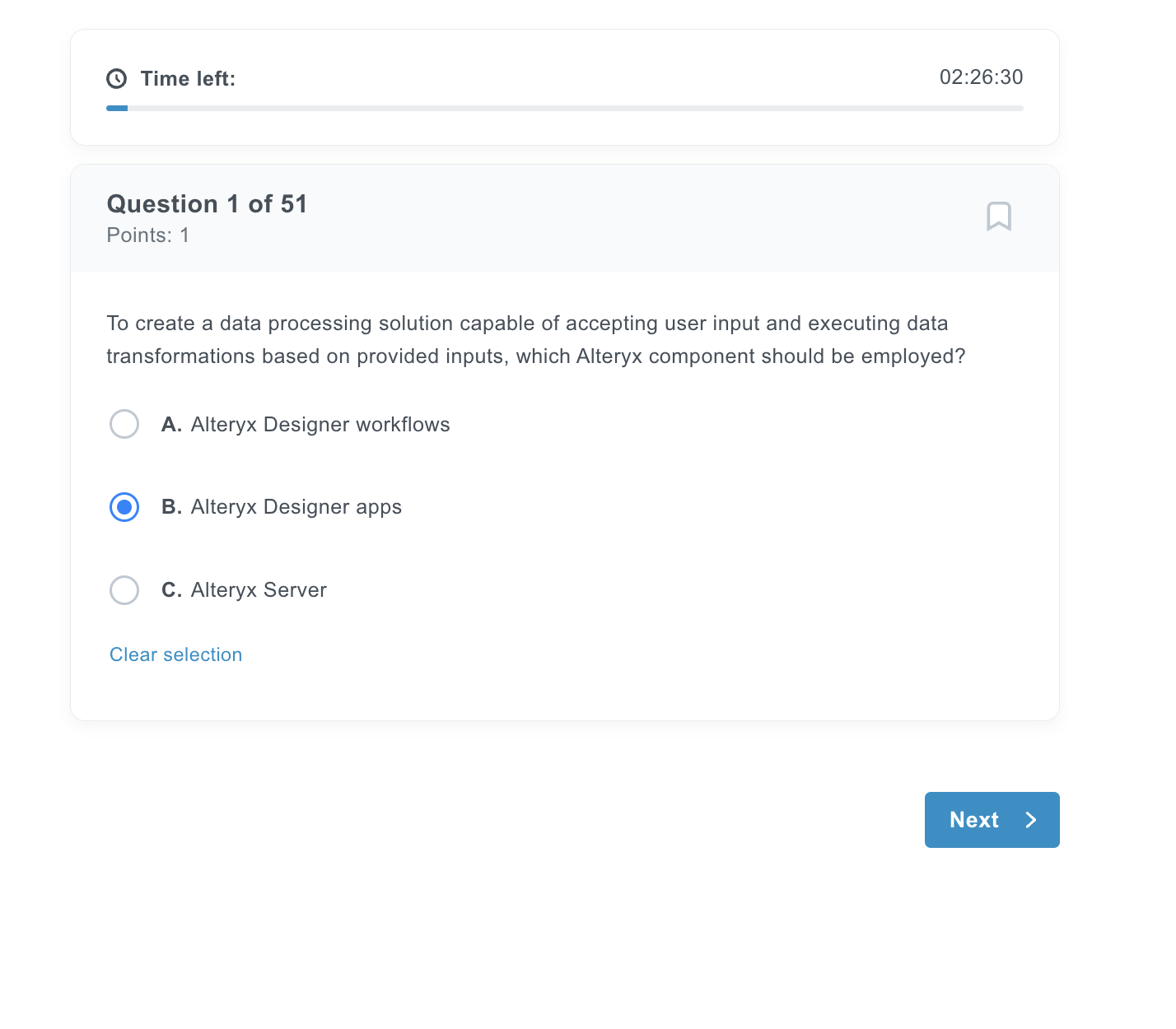 Points: 1 To create a data processing solution capable of accepting