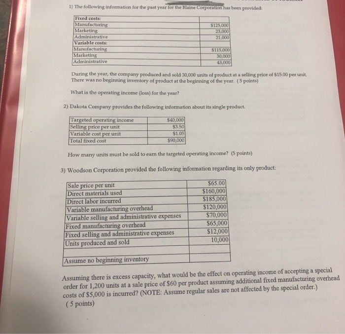  1, 2, 3, 4, 5, 6, 7, 8? 1) The following