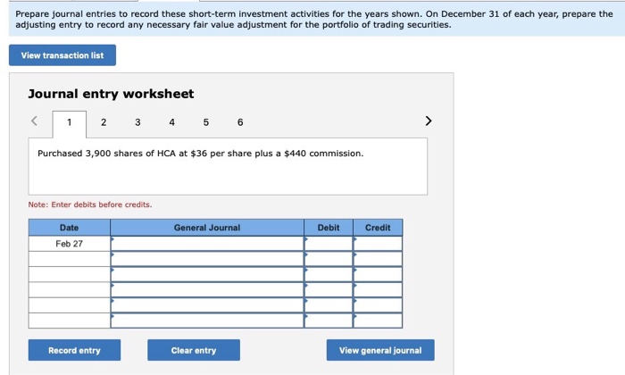 in trading securities. 2017 Jan. 20 Purchased 800 shares of Ford Notor