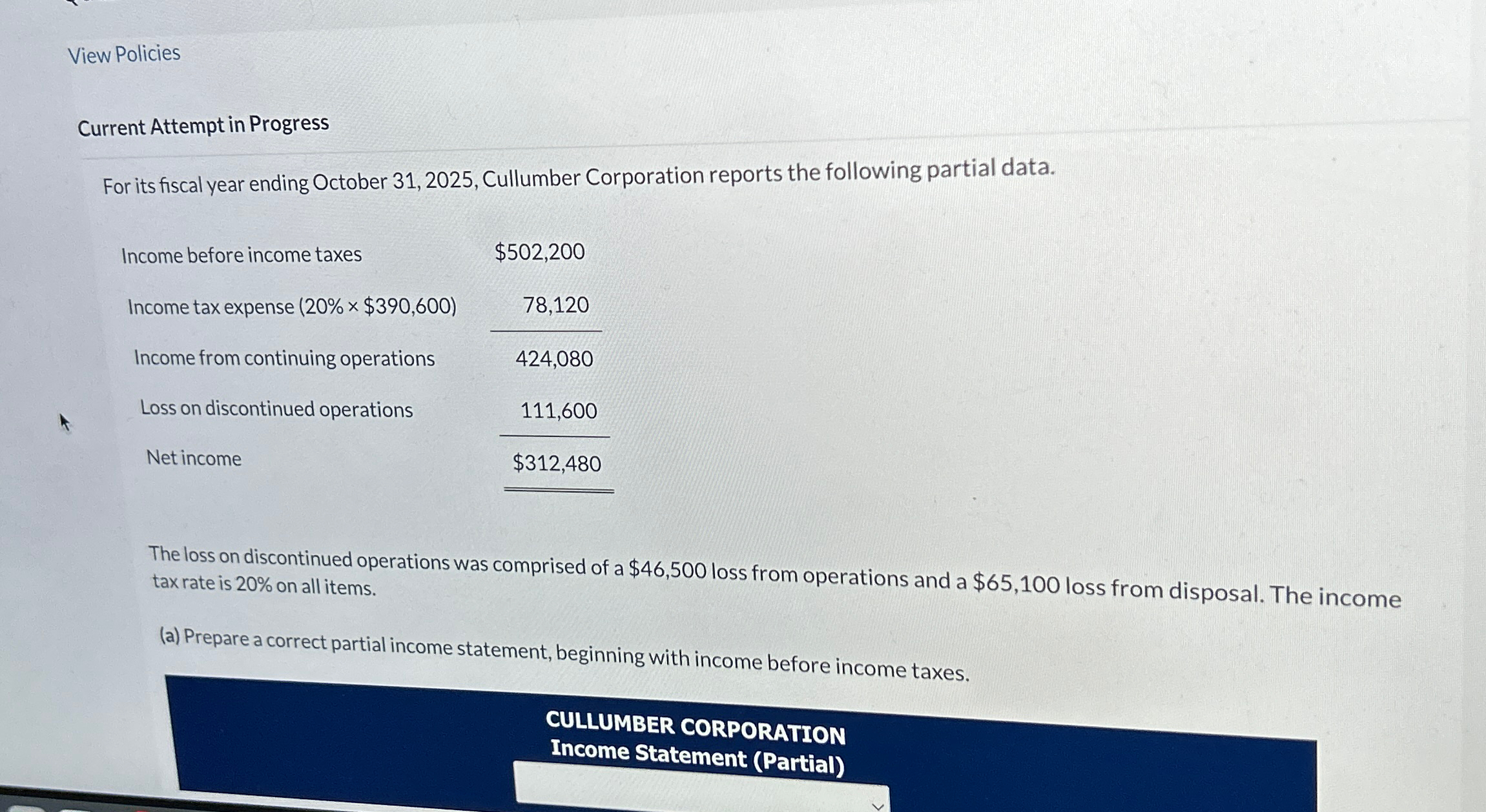  View Policies Current Attempt in Progress For its fiscal year ending