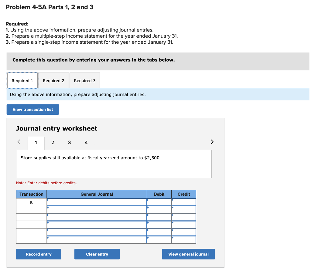 gross margin, acid-test, and current ratios LO A1, A2, P3, P4 (The