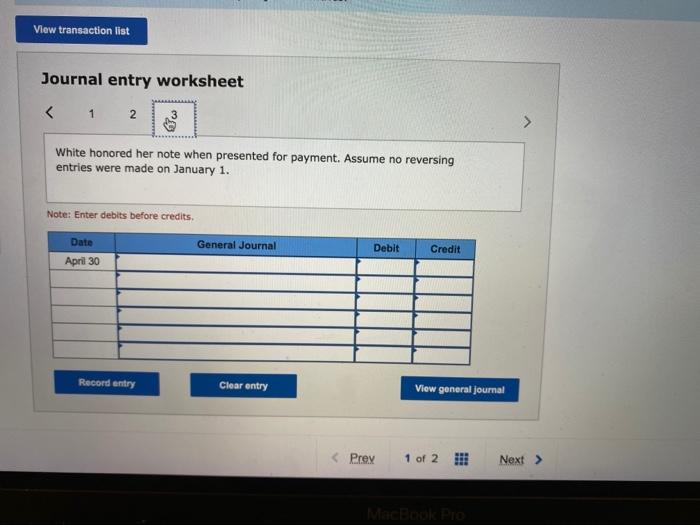 extension on her past-due account receivable. December 31 Adjusted the year-end accounts