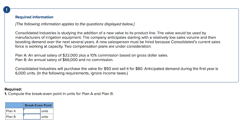 Please answer the question below! Thanks! Required information The following information applies