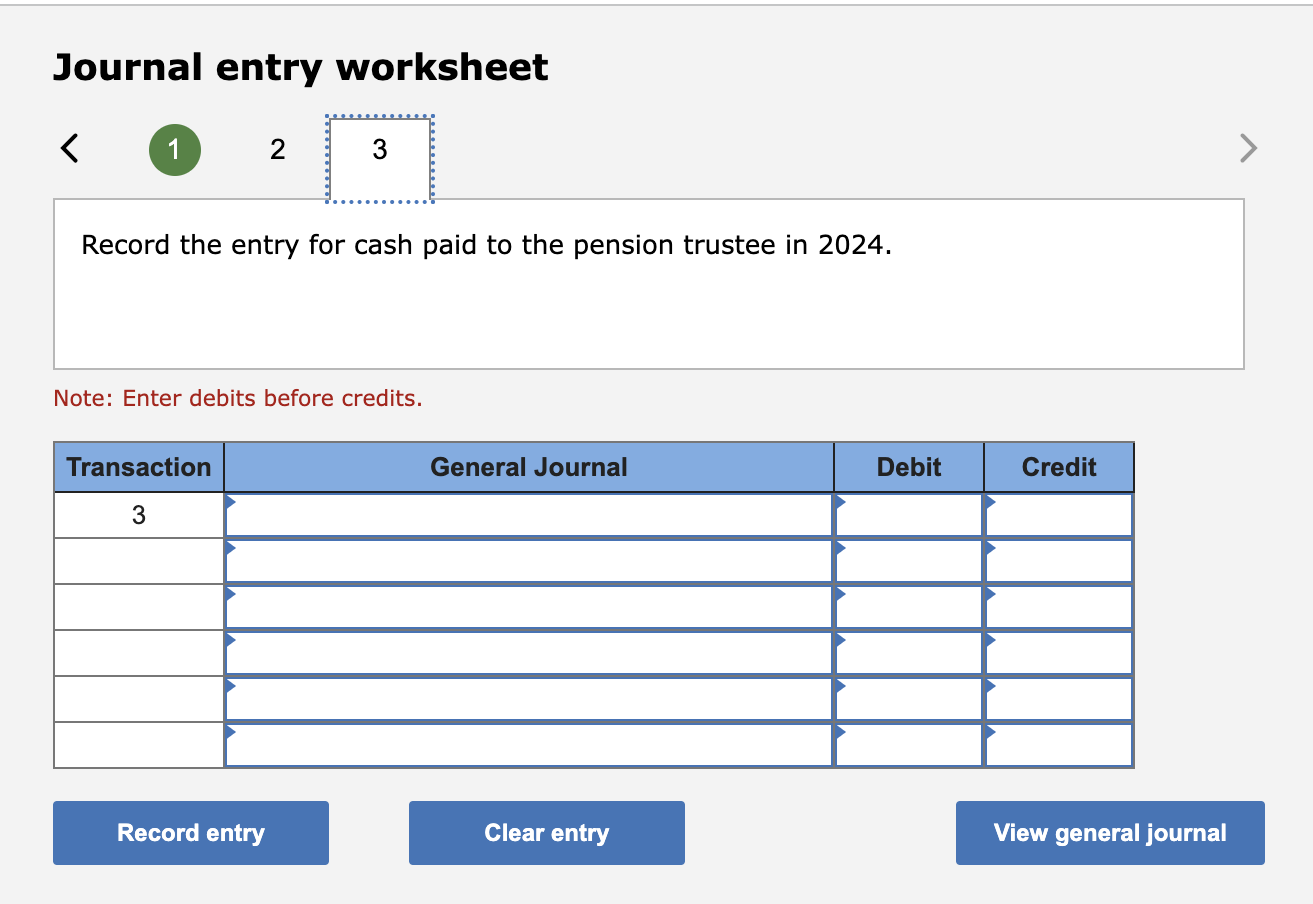 in 2024. Note: Enter debits before credits. Hutchison-Sun Corporation has a defined