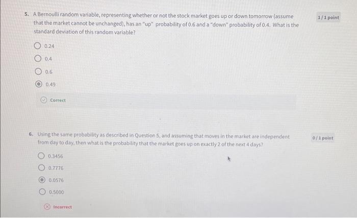 assuming that moves in the market are independent from day to day,