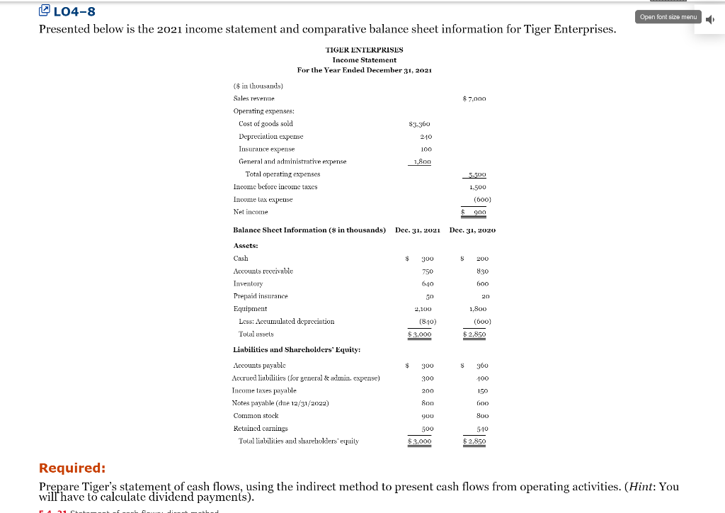 How do you do both the indirect and direct method on this