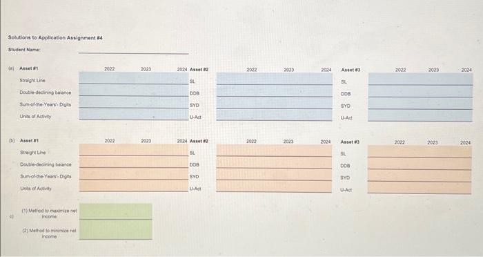 are transferred to the appropriate blank in the Solutions (orange tab) worksheet