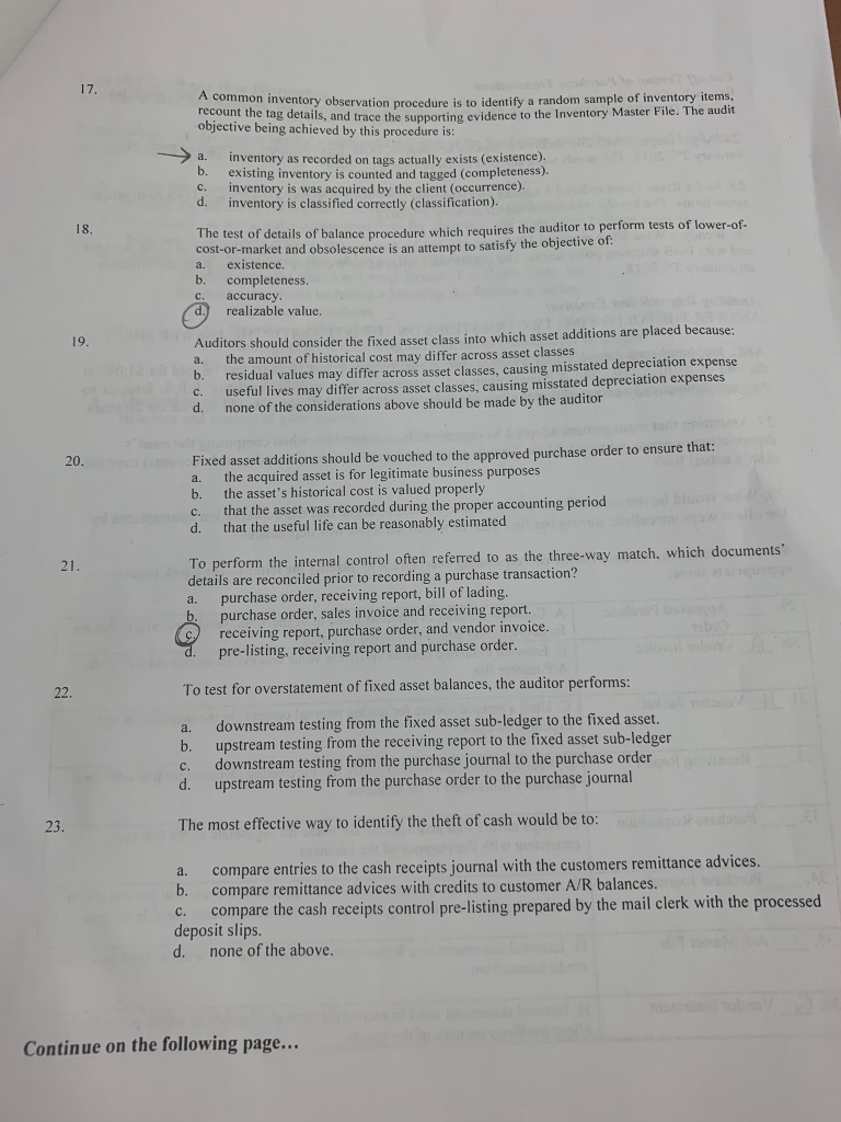 all even the ones i guessed on. Thanks! Which of the following