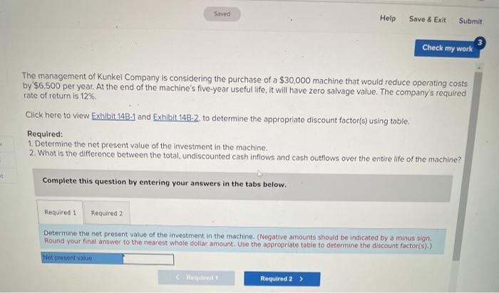  Saved Help Save & Exit Submit Check my work The management