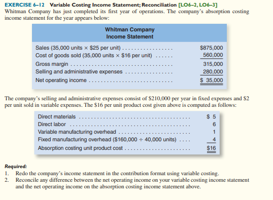  Please give me the answers and detailed solution EXERCISE 6-9 Variable