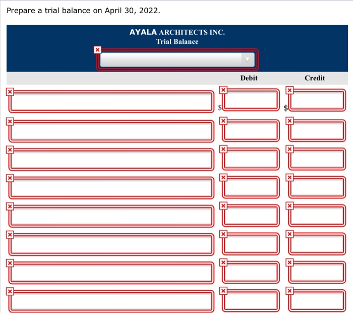 office rent for the month $900. 3 Purchased architectural supplies on account