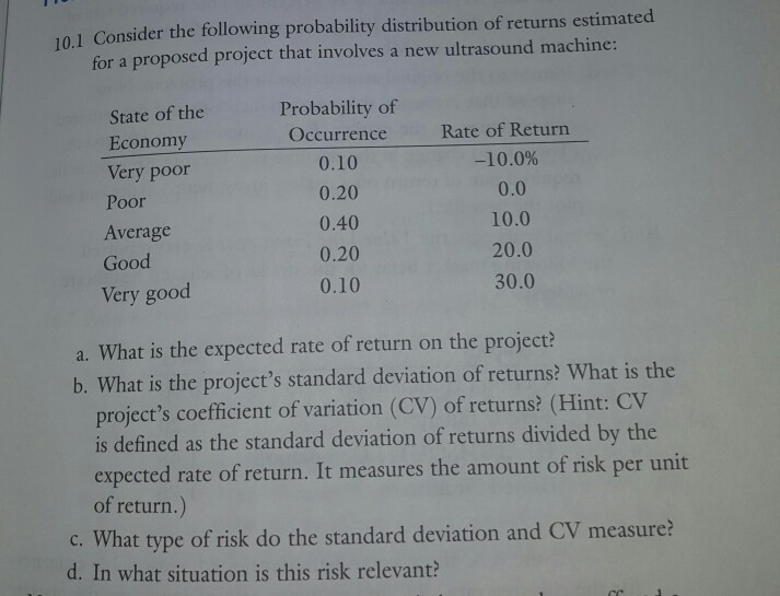 How do you solve for B? 10.1 Consider the following probability