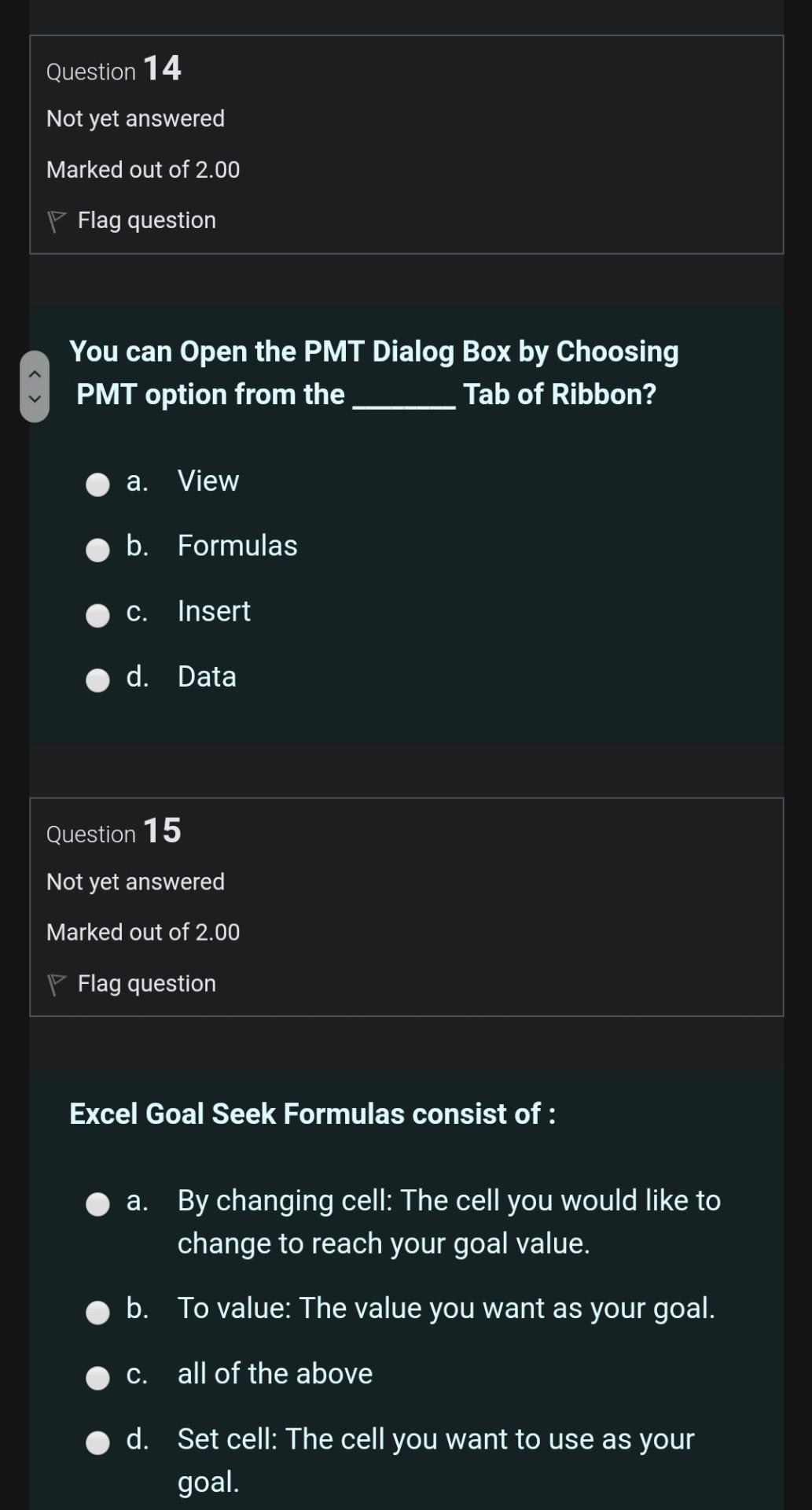 Dialog Box by Choosing Scenarios from the Tab of Ribbon. a. Insert