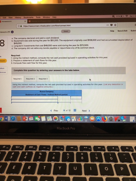Flows; Free Cash Flow [LO14-1, LO14-2, L014-3 Mary Walker, president of Rusco