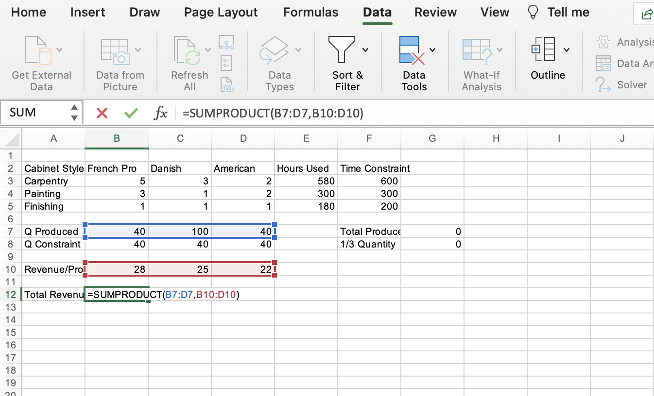 I keep getting the wrong answer when using solver. Where have