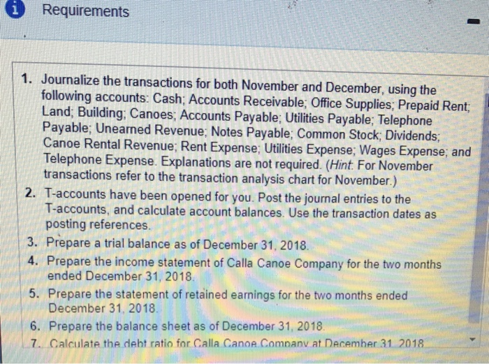 to view the November transactions.) (Cick the ic to view the transaction
