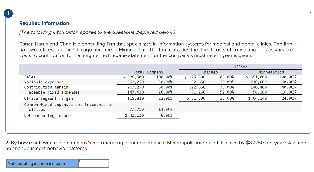 Please solve 2 and 3, they both use the data from the