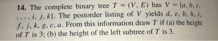  Please help solving this question with steps 14. The complete binary