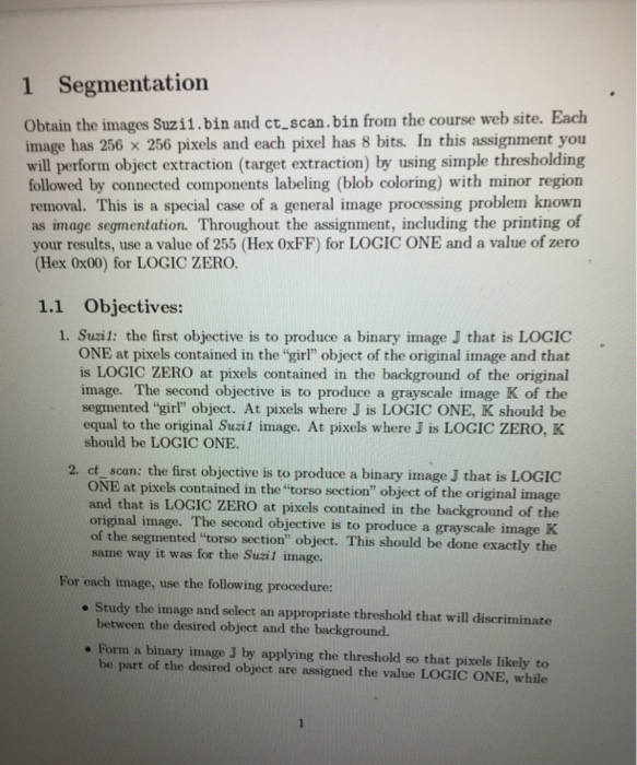 this an Digital Image Processing Using Matlab 1 Segmentation Obtain the images
