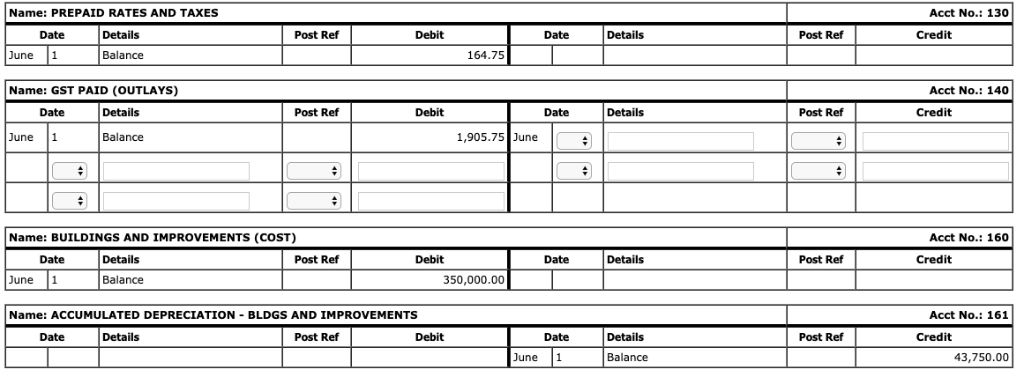 generic terms 'Payments' and 'Receipts' in the details field. When posting from