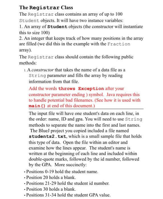 zip file from Canvas) which already contains a class with a main
