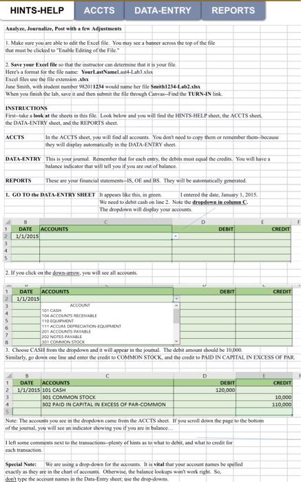 Please help me with this. Thank you so much! HINTS-HELP ACCTS DATA-ENTRY