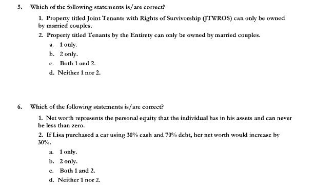  No case study, study questions from study guide 5. Which of
