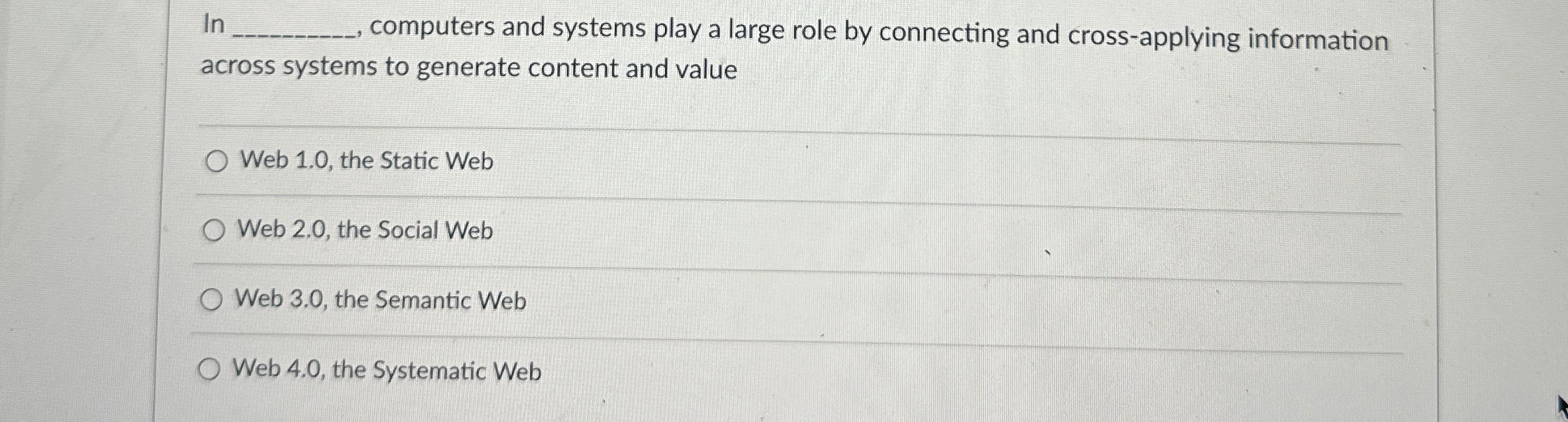  In q, computers and systems play a large role by connecting