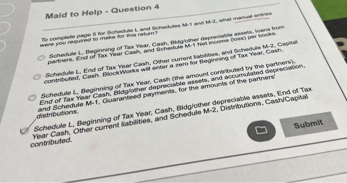  Maid to Help - Question 4 To complete page 5 for