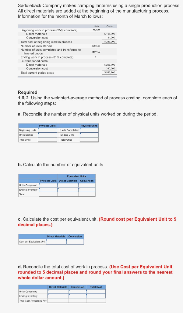 Saddleback Company makes camping lanterns using a single production process. All