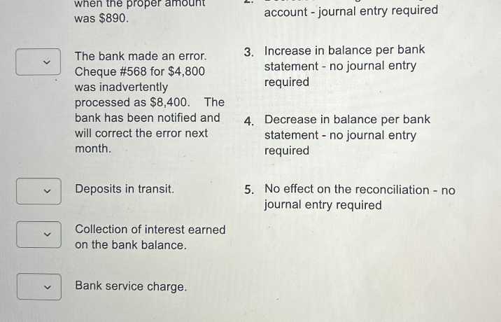 below on the bank reconciliation. Outstanding cheques. Cheque returned NSF (non- sufficient