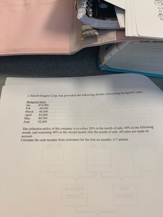  6)T A) 2. Search Engine Corp. has provided the following details