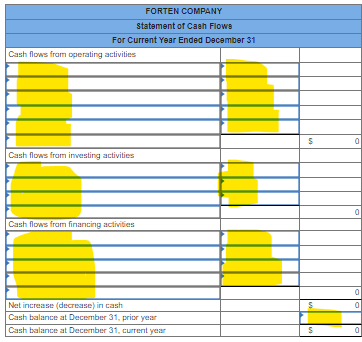 use the template below. The highlighted sections are answer slots. Forten Compony's