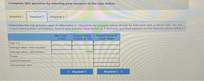 it with a new machine. Information about the two alternatives follows. Management