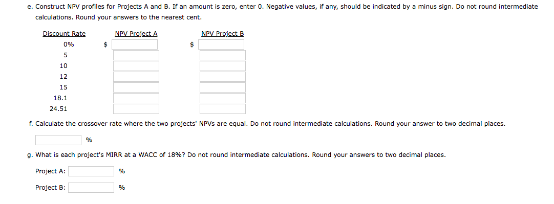 IRR? Do not round intermediate calculations. Round your answers to two decimal