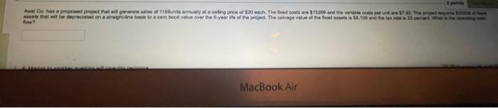 will generate sales of 1188units annually at a selling price of $20