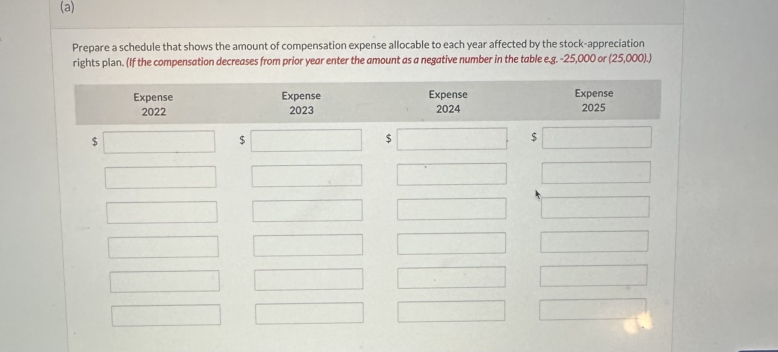  On December 31,2021, Skysong Company issues 139,000 stock-appreciation rights to its