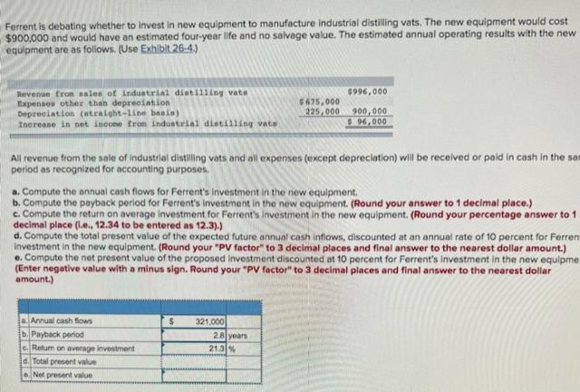 EXHIBIT 264 Present Value of a \$1 Annuity Receivable Each Period for