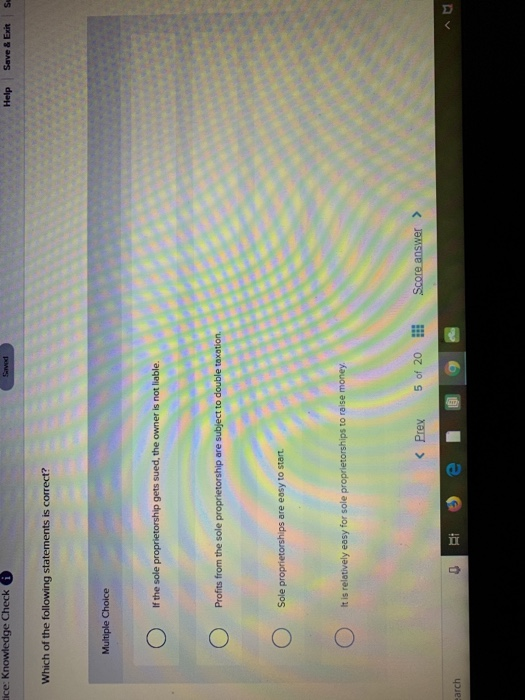  tice: Knowledge Check i Help Save & Exit Su Which of