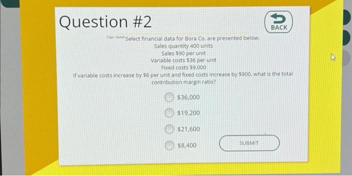  covr.coud Select financial data for Bora Co, are presented below. Sales