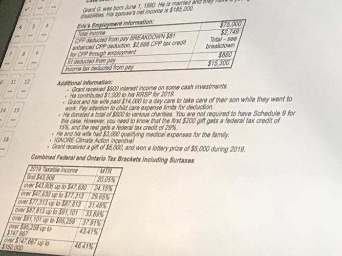 2019 tax return for the blowing case. When you have finished answer