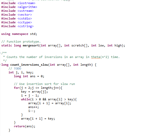Can you help me to debug this c++ file? The correct answer
