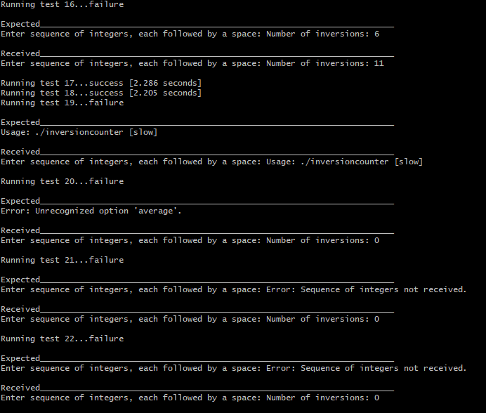 scratch[], int low, int high); Counts the number of inversions in an
