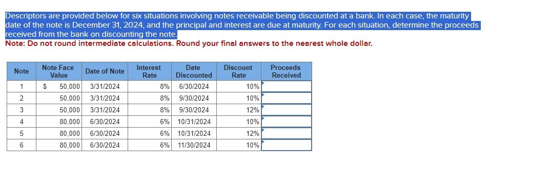 Please answer with step by step. Descriptors are provided below for six