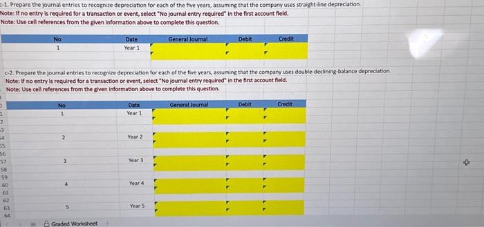 instead of entering values. Example: =B3+C3 -1. Prepare the joumal entries to